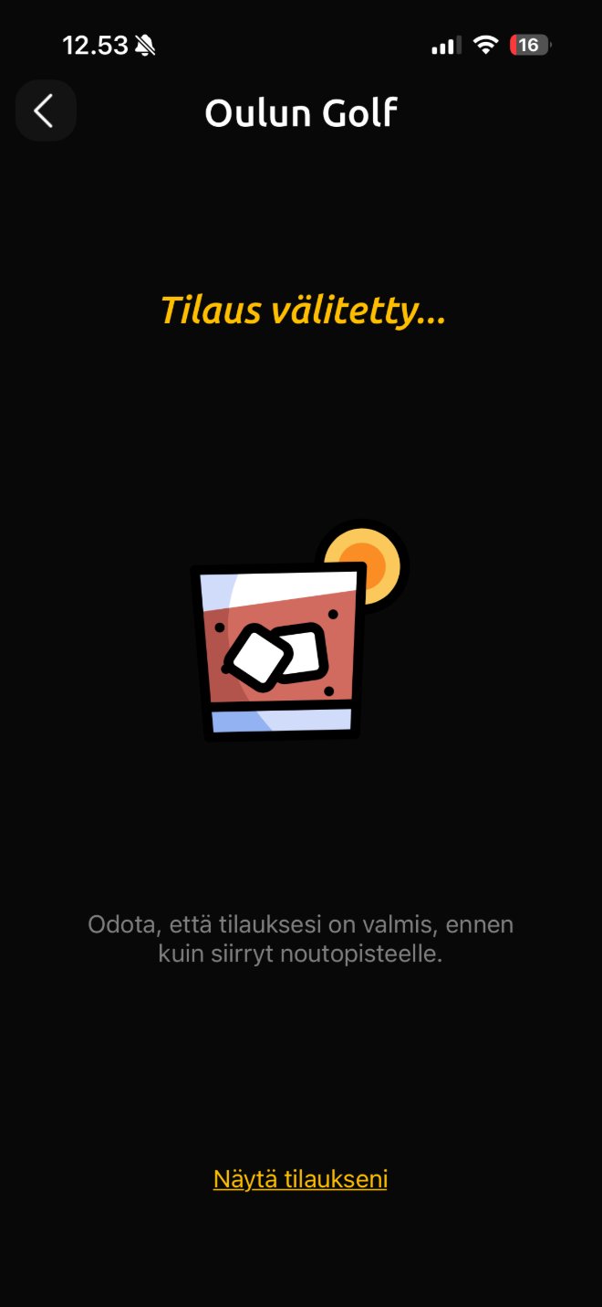Tilaus lähetetty